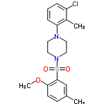 InChI=1/C19H23ClN2O3S/c1-14-7-8-18(25-3)19(13-14)26(23,24)22-11-9-21(10-12-22)17-6-4-5-16(20)15(17)2/h4-8,13H,9-12H2,1-3H3