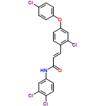 InChI=1/C21H13Cl4NO2/c22-14-3-7-16(8-4-14)28-17-6-1-13(19(24)12-17)2-10-21(27)26-15-5-9-18(23)20(25)11-15/h1-12H,(H,26,27)/b10-2+