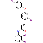 InChI=1/C21H13Cl4NO2/c22-14-6-9-15(10-7-14)28-16-8-4-13(18(24)12-16)5-11-20(27)26-19-3-1-2-17(23)21(19)25/h1-12H,(H,26,27)/b11-5+