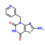 InChI=1/C11H9N5O2S/c12-10-14-8-7(19-10)9(17)15-11(18)16(8)5-6-2-1-3-13-4-6/h1-4H,5H2,(H2,12,14)(H,15,17,18)