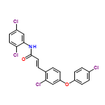 InChI=1/C21H13Cl4NO2/c22-14-3-7-16(8-4-14)28-17-6-1-13(19(25)12-17)2-10-21(27)26-20-11-15(23)5-9-18(20)24/h1-12H,(H,26,27)/b10-2+