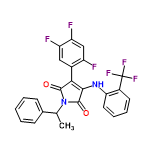 InChI=1/C25H16F6N2O2/c1-13(14-7-3-2-4-8-14)33-23(34)21(15-11-18(27)19(28)12-17(15)26)22(24(33)35)32-20-10-6-5-9-16(20)25(29,30)31/h2-13,32H,1H3