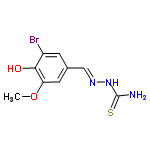 InChI=1/C9H10BrN3O2S/c1-15-7-3-5(2-6(10)8(7)14)4-12-13-9(11)16/h2-4,14H,1H3,(H3,11,13,16)/b12-4+