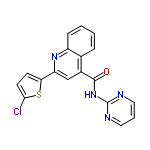 InChI=1/C18H11ClN4OS/c19-16-7-6-15(25-16)14-10-12(11-4-1-2-5-13(11)22-14)17(24)23-18-20-8-3-9-21-18/h1-10H,(H,20,21,23,24)