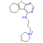 InChI=1/C17H24N4OS/c1-2-5-14-13(4-1)15-16(19-12-20-17(15)23-14)18-6-3-7-21-8-10-22-11-9-21/h12H,1-11H2,(H,18,19,20)/p+1