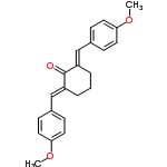 InChI=1/C22H22O3/c1-24-20-10-6-16(7-11-20)14-18-4-3-5-19(22(18)23)15-17-8-12-21(25-2)13-9-17/h6-15H,3-5H2,1-2H3/b18-14+,19-15+