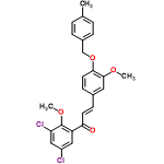 InChI=1/C25H22Cl2O4/c1-16-4-6-18(7-5-16)15-31-23-11-9-17(12-24(23)29-2)8-10-22(28)20-13-19(26)14-21(27)25(20)30-3/h4-14H,15H2,1-3H3/b10-8+