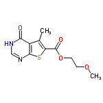 InChI=1/C11H12N2O4S/c1-6-7-9(14)12-5-13-10(7)18-8(6)11(15)17-4-3-16-2/h5H,3-4H2,1-2H3,(H,12,13,14)