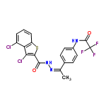 InChI=1/C19H12Cl2F3N3O2S/c1-9(10-5-7-11(8-6-10)25-18(29)19(22,23)24)26-27-17(28)16-15(21)14-12(20)3-2-4-13(14)30-16/h2-8H,1H3,(H,25,29)(H,27,28)/b26-9-