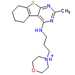 InChI=1/C18H26N4OS/c1-13-20-17(19-7-4-8-22-9-11-23-12-10-22)16-14-5-2-3-6-15(14)24-18(16)21-13/h2-12H2,1H3,(H,19,20,21)/p+1