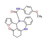 InChI=1/C25H23N3O4/c1-31-17-13-11-16(12-14-17)26-25(30)28-20-8-3-2-6-18(20)27-19-7-4-9-21(29)23(19)24(28)22-10-5-15-32-22/h2-3,5-6,8,10-15,24,27H,4,7,9H2,1H3,(H,26,30)