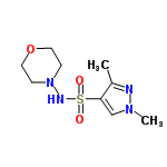 InChI=1/C9H16N4O3S/c1-8-9(7-12(2)10-8)17(14,15)11-13-3-5-16-6-4-13/h7,11H,3-6H2,1-2H3