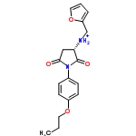 InChI=1/C18H20N2O4/c1-2-9-23-14-7-5-13(6-8-14)20-17(21)11-16(18(20)22)19-12-15-4-3-10-24-15/h3-8,10,16,19H,2,9,11-12H2,1H3/p+1/t16-/m0/s1