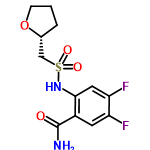 InChI=1/C12H14F2N2O4S/c13-9-4-8(12(15)17)11(5-10(9)14)16-21(18,19)6-7-2-1-3-20-7/h4-5,7,16H,1-3,6H2,(H2,15,17)/t7-/m1/s1