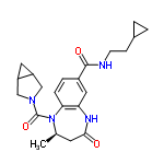 InChI=1/C22H28N4O3/c1-13-8-20(27)24-18-10-15(21(28)23-7-6-14-2-3-14)4-5-19(18)26(13)22(29)25-11-16-9-17(16)12-25/h4-5,10,13-14,16-17H,2-3,6-9,11-12H2,1H3,(H,23,28)(H,24,27)/t13-,16?,17?/m1/s1