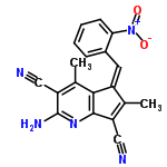 InChI=1/C19H13N5O2/c1-10-13(7-12-5-3-4-6-16(12)24(25)26)17-11(2)15(9-21)19(22)23-18(17)14(10)8-20/h3-7H,1-2H3,(H2,22,23)/b13-7-