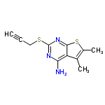 InChI=1/C11H11N3S2/c1-4-5-15-11-13-9(12)8-6(2)7(3)16-10(8)14-11/h1H,5H2,2-3H3,(H2,12,13,14)