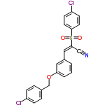 InChI=1/C22H15Cl2NO3S/c23-18-6-4-16(5-7-18)15-28-20-3-1-2-17(12-20)13-22(14-25)29(26,27)21-10-8-19(24)9-11-21/h1-13H,15H2/b22-13+