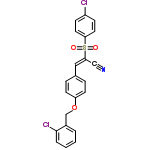 InChI=1/C22H15Cl2NO3S/c23-18-7-11-20(12-8-18)29(26,27)21(14-25)13-16-5-9-19(10-6-16)28-15-17-3-1-2-4-22(17)24/h1-13H,15H2/b21-13+