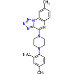 InChI=1/C21H23N7/c1-14-5-7-18(16(3)12-14)26-8-10-27(11-9-26)20-21-23-24-25-28(21)19-13-15(2)4-6-17(19)22-20/h4-7,12-13H,8-11H2,1-3H3