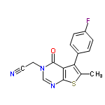 InChI=1/C15H10FN3OS/c1-9-12(10-2-4-11(16)5-3-10)13-14(21-9)18-8-19(7-6-17)15(13)20/h2-5,8H,7H2,1H3