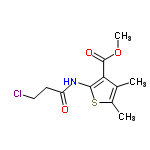 InChI=1/C11H14ClNO3S/c1-6-7(2)17-10(9(6)11(15)16-3)13-8(14)4-5-12/h4-5H2,1-3H3,(H,13,14)