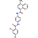 InChI=1/C25H18Cl2N2O2/c1-15-6-12-21(20-5-3-2-4-19(15)20)24(30)28-17-8-10-18(11-9-17)29-25(31)22-13-7-16(26)14-23(22)27/h2-14H,1H3,(H,28,30)(H,29,31)