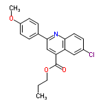 InChI=1/C20H18ClNO3/c1-3-10-25-20(23)17-12-19(13-4-7-15(24-2)8-5-13)22-18-9-6-14(21)11-16(17)18/h4-9,11-12H,3,10H2,1-2H3