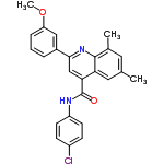 InChI=1/C25H21ClN2O2/c1-15-11-16(2)24-21(12-15)22(25(29)27-19-9-7-18(26)8-10-19)14-23(28-24)17-5-4-6-20(13-17)30-3/h4-14H,1-3H3,(H,27,29)