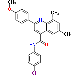 InChI=1/C25H21ClN2O2/c1-15-12-16(2)24-21(13-15)22(25(29)27-19-8-6-18(26)7-9-19)14-23(28-24)17-4-10-20(30-3)11-5-17/h4-14H,1-3H3,(H,27,29)