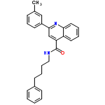 InChI=1/C27H26N2O/c1-20-10-9-14-22(18-20)26-19-24(23-15-5-6-16-25(23)29-26)27(30)28-17-8-7-13-21-11-3-2-4-12-21/h2-6,9-12,14-16,18-19H,7-8,13,17H2,1H3,(H,28,30)