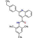 InChI=1/C27H26N2O/c1-5-20-10-12-21(13-11-20)25-16-23(22-8-6-7-9-24(22)28-25)27(30)29-26-18(3)14-17(2)15-19(26)4/h6-16H,5H2,1-4H3,(H,29,30)