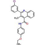 InChI=1/C25H21ClN2O2/c1-3-30-20-13-11-19(12-14-20)27-25(29)23-16(2)24(17-7-6-8-18(26)15-17)28-22-10-5-4-9-21(22)23/h4-15H,3H2,1-2H3,(H,27,29)