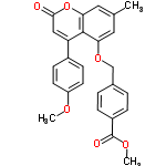 InChI=1/C26H22O6/c1-16-12-22(31-15-17-4-6-19(7-5-17)26(28)30-3)25-21(14-24(27)32-23(25)13-16)18-8-10-20(29-2)11-9-18/h4-14H,15H2,1-3H3