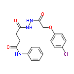 InChI=1/C18H18ClN3O4/c19-13-6-8-15(9-7-13)26-12-18(25)22-21-17(24)11-10-16(23)20-14-4-2-1-3-5-14/h1-9H,10-12H2,(H,20,23)(H,21,24)(H,22,25)