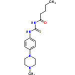 InChI=1/C17H26N4OS/c1-3-4-5-16(22)19-17(23)18-14-6-8-15(9-7-14)21-12-10-20(2)11-13-21/h6-9H,3-5,10-13H2,1-2H3,(H2,18,19,22,23)