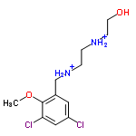 InChI=1/C12H18Cl2N2O2/c1-18-12-9(6-10(13)7-11(12)14)8-16-3-2-15-4-5-17/h6-7,15-17H,2-5,8H2,1H3/p+2