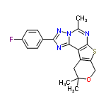 InChI=1/C19H17FN4OS/c1-10-21-18-15(13-8-19(2,3)25-9-14(13)26-18)17-22-16(23-24(10)17)11-4-6-12(20)7-5-11/h4-7H,8-9H2,1-3H3