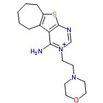 InChI=1/C17H24N4OS/c18-16-15-13-4-2-1-3-5-14(13)23-17(15)19-12-21(16)7-6-20-8-10-22-11-9-20/h12,18H,1-11H2/p+1