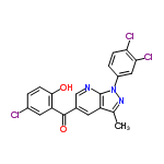 InChI=1/C20H12Cl3N3O2/c1-10-14-6-11(19(28)15-7-12(21)2-5-18(15)27)9-24-20(14)26(25-10)13-3-4-16(22)17(23)8-13/h2-9,27H,1H3