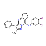 InChI=1/C22H18Cl2N4/c1-13-20(14-6-3-2-4-7-14)22-26-19-9-5-8-16(19)21(28(22)27-13)25-15-10-11-17(23)18(24)12-15/h2-4,6-7,10-12,25H,5,8-9H2,1H3