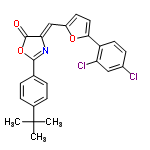 InChI=1/C24H19Cl2NO3/c1-24(2,3)15-6-4-14(5-7-15)22-27-20(23(28)30-22)13-17-9-11-21(29-17)18-10-8-16(25)12-19(18)26/h4-13H,1-3H3/b20-13-