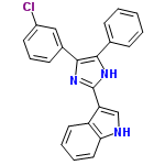 InChI=1/C23H16ClN3/c24-17-10-6-9-16(13-17)22-21(15-7-2-1-3-8-15)26-23(27-22)19-14-25-20-12-5-4-11-18(19)20/h1-14,25H,(H,26,27)