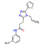 InChI=1/C18H18N4OS2/c1-3-9-22-17(15-8-5-10-24-15)20-21-18(22)25-12-16(23)19-14-7-4-6-13(2)11-14/h3-8,10-11H,1,9,12H2,2H3,(H,19,23)