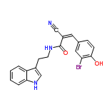 InChI=1/C20H16BrN3O2/c21-17-10-13(5-6-19(17)25)9-15(11-22)20(26)23-8-7-14-12-24-18-4-2-1-3-16(14)18/h1-6,9-10,12,24-25H,7-8H2,(H,23,26)/b15-9-