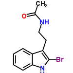 InChI=1/C12H13BrN2O/c1-8(16)14-7-6-10-9-4-2-3-5-11(9)15-12(10)13/h2-5,15H,6-7H2,1H3,(H,14,16)