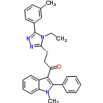 InChI=1/C28H26N4OS/c1-4-32-27(21-14-10-11-19(2)17-21)29-30-28(32)34-18-24(33)25-22-15-8-9-16-23(22)31(3)26(25)20-12-6-5-7-13-20/h5-17H,4,18H2,1-3H3