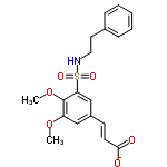 InChI=1/C19H21NO6S/c1-25-16-12-15(8-9-18(21)22)13-17(19(16)26-2)27(23,24)20-11-10-14-6-4-3-5-7-14/h3-9,12-13,20H,10-11H2,1-2H3,(H,21,22)/p-1/b9-8+