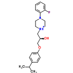 InChI=1/C22H29FN2O2/c1-17(2)18-7-9-20(10-8-18)27-16-19(26)15-24-11-13-25(14-12-24)22-6-4-3-5-21(22)23/h3-10,17,19,26H,11-16H2,1-2H3/p+1/t19-/m1/s1