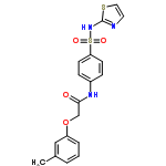 InChI=1/C18H17N3O4S2/c1-13-3-2-4-15(11-13)25-12-17(22)20-14-5-7-16(8-6-14)27(23,24)21-18-19-9-10-26-18/h2-11H,12H2,1H3,(H,19,21)(H,20,22)